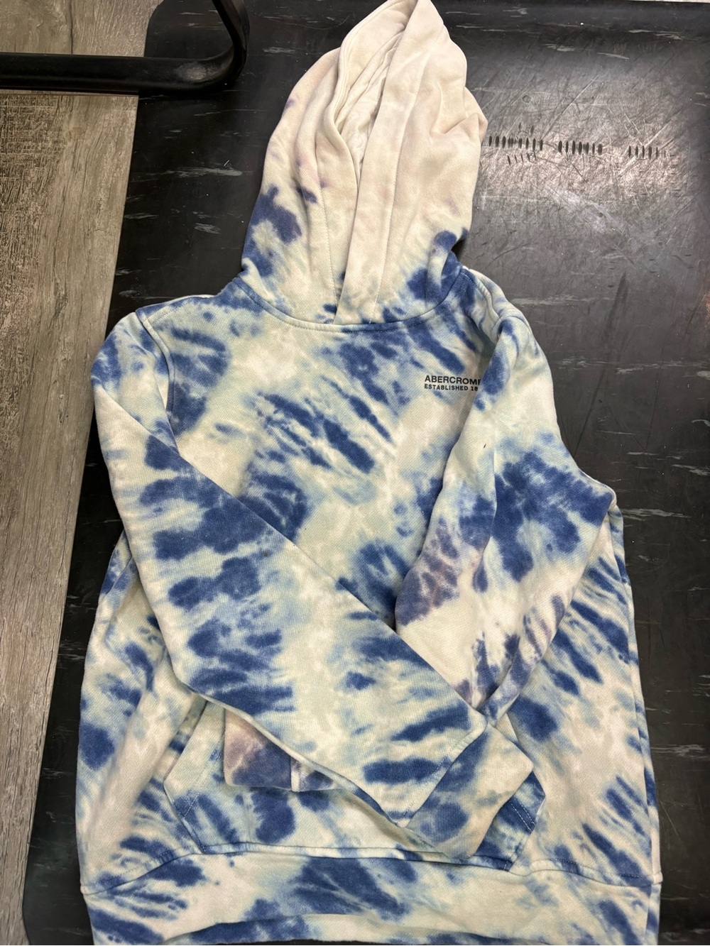 abercrombie kids Blue and White Tie-Dye Hoodie